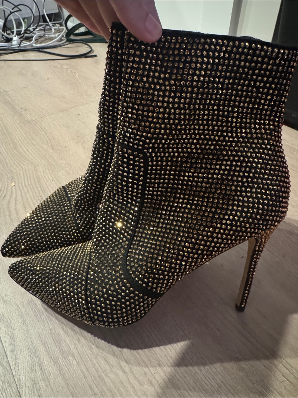 Michael Kors Embellished Pointed-Toe Stiletto Ankle Boots